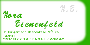 nora bienenfeld business card